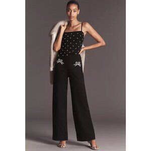 150$ Maeve The Colette Full-Length Embroidered Pants Women's Size 20W Black
